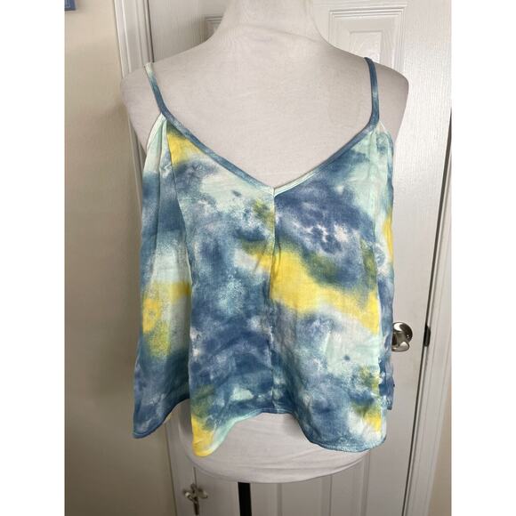 Hurley Womens V-Neck Tank Top Size Small Tie Dye Blue Sky Cami NWT - Picture 9 of 12